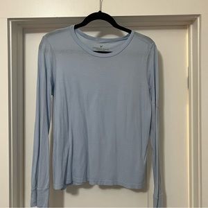 American Eagle Blue Long Sleeve Shirt